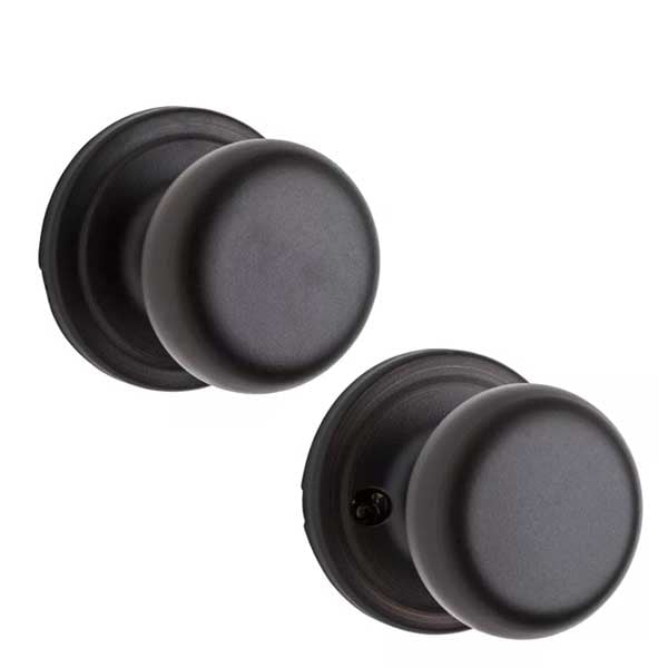 Kwikset: Hancock Passage Door Knob with Round Rose / Venetian Bronze